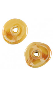 DQ Greek Ceramic bead donut – Warm yellow